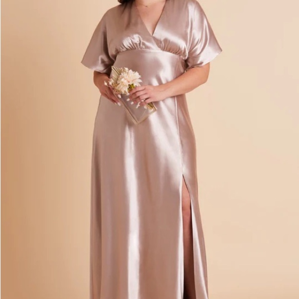 Birdy Grey Satin dress in taupe